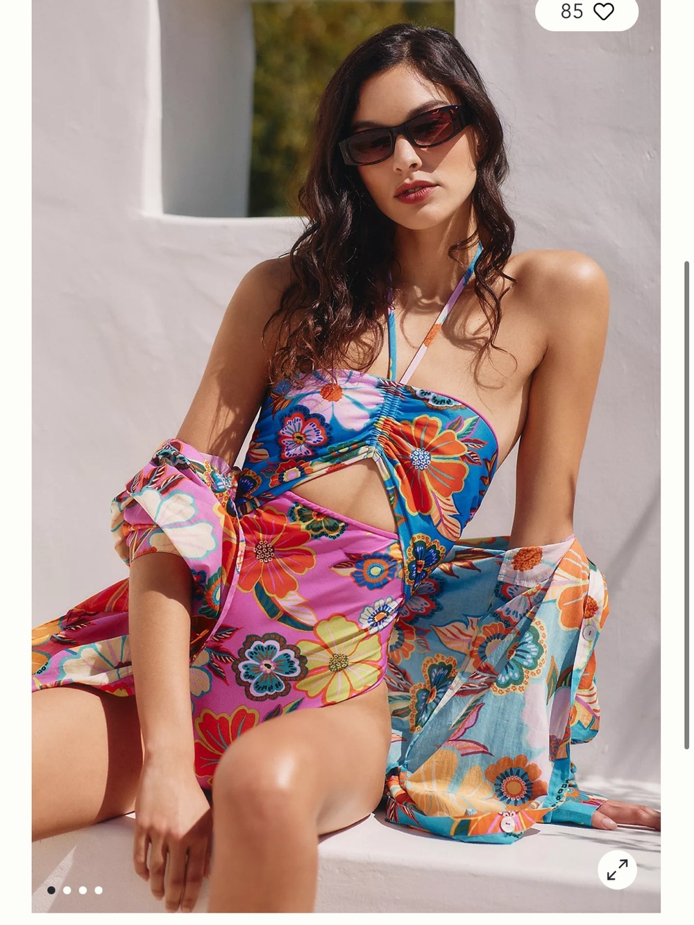 Farm Rio Full Garden Halter One-Piece Swimsuit
